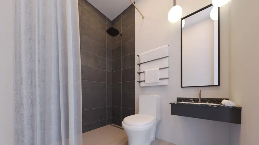 Project rendering of a planned accessible bathroom